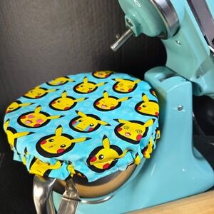 Pokemom Pikachu / Red Dot Reversible KitchenAid Mixer Mixing Bowl Cover Baking